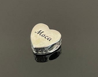 Pandora  Moca Heart Charm |Authentic Pandora Charm for Bracelets |925 Women Jewelry |Gift for Grandma |Mother's Day Gift