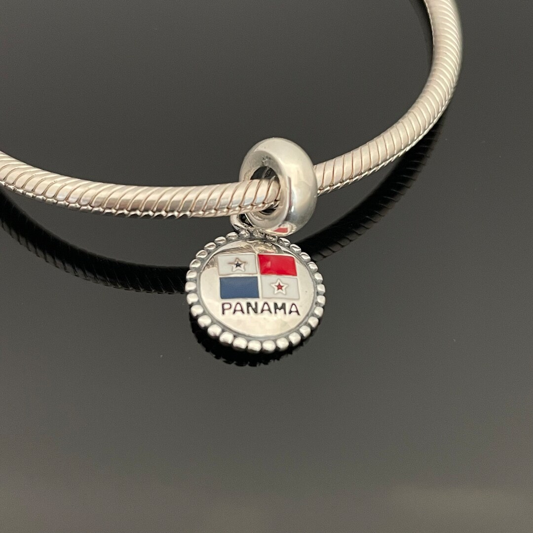 Pandora Jewelry Pandora Panama Flag Exclusive Charm 925 Jewelry charms for Bracelet Christmas