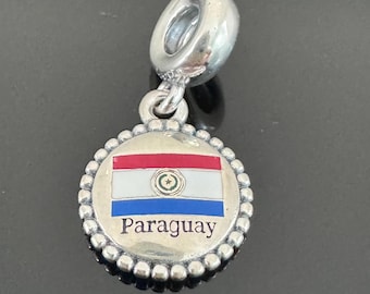 Original Paraguay Pandora Charm|Authentic Pandora Dangle Charm|Pandora Charm for Travel Bracelet| Perfect charm for Pandora travel bracelet