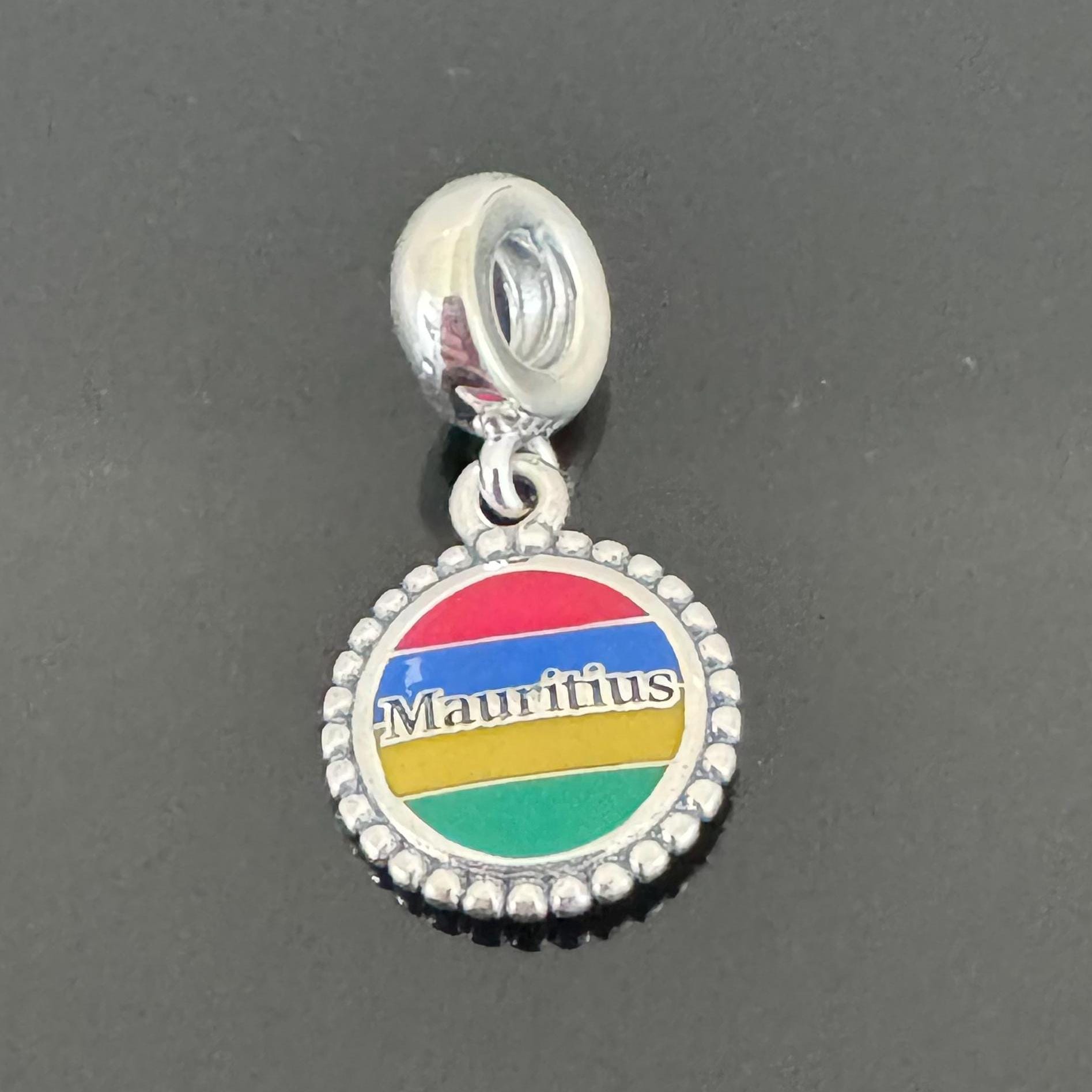 Original Authentic Pandora Charm |pandora Mauritius Flag