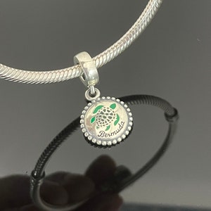 Pandora Bermuda  Green Turtle Animal Dangle Charm |925 Jewelry | Women Jewelry | Charms For Bracelet | Pandora Charms | Valentine&#39;s Day Gift