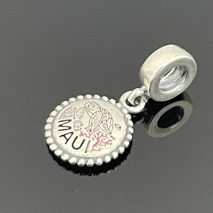 Pandora Hawaii Maui Turtle Dangle Charm Beach Travel Pendant |925 Jewelry | Women Jewelry | Charms For Bracelet | Mother's Day Gift