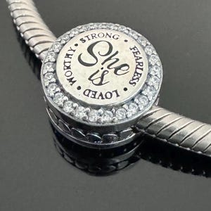 Pandora She is Loved CZ Bead Charm with Gift Box