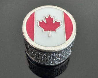 A Real Pandora Canada Flag Exclusive Bead Charm | With Free Gift Box | Pendant for Pandora Bracelet