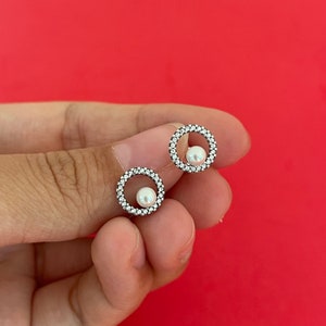 Pandora Pearls Stud Earrings for Special Gift |Authentic Pandora Earrings |Pandora Hoop Earrings Sets | Valentines Day Gift