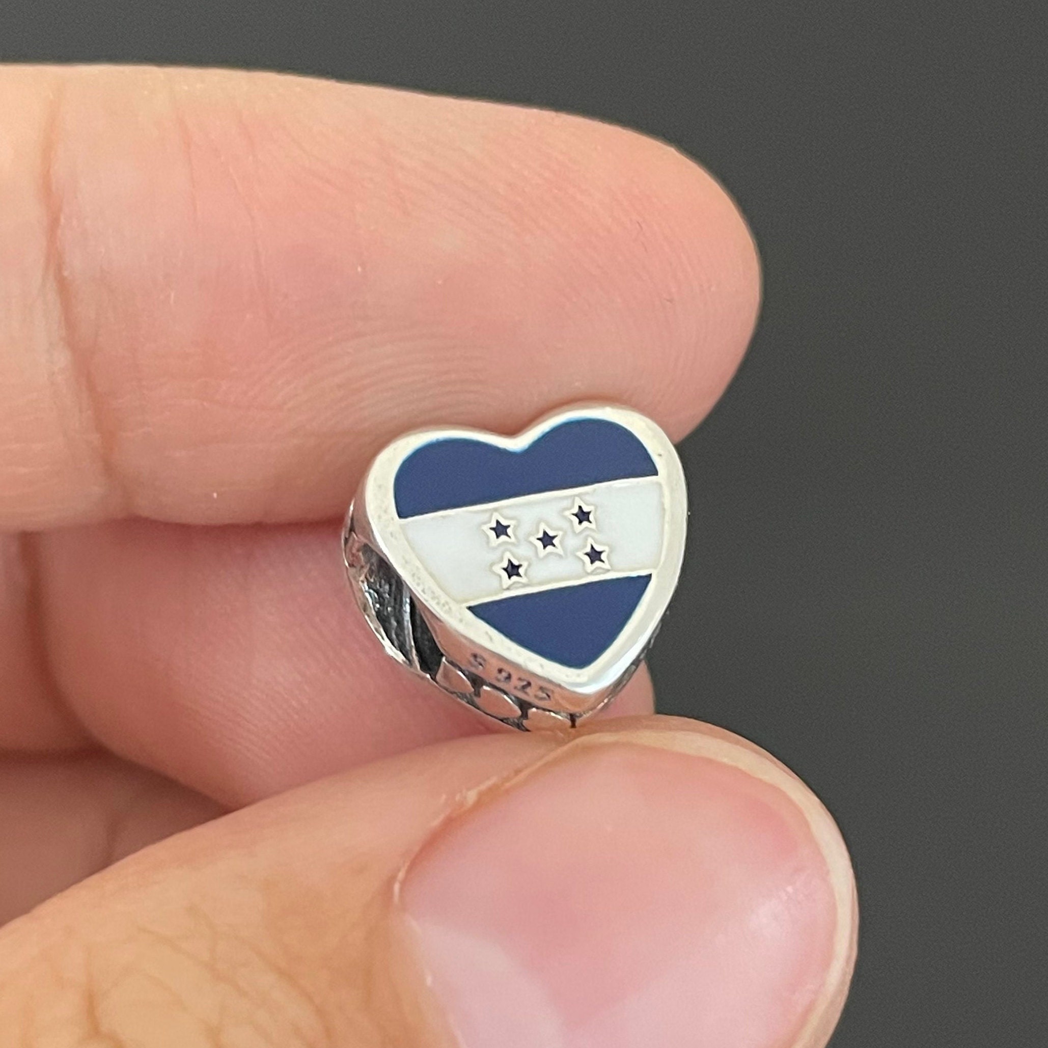 Pandora Honduras Flag Heart Exclusive Charm | Pandora Heart Charm