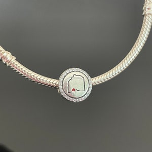 Pandora Love Map Dangle Charm Pendant 925 Jewelry