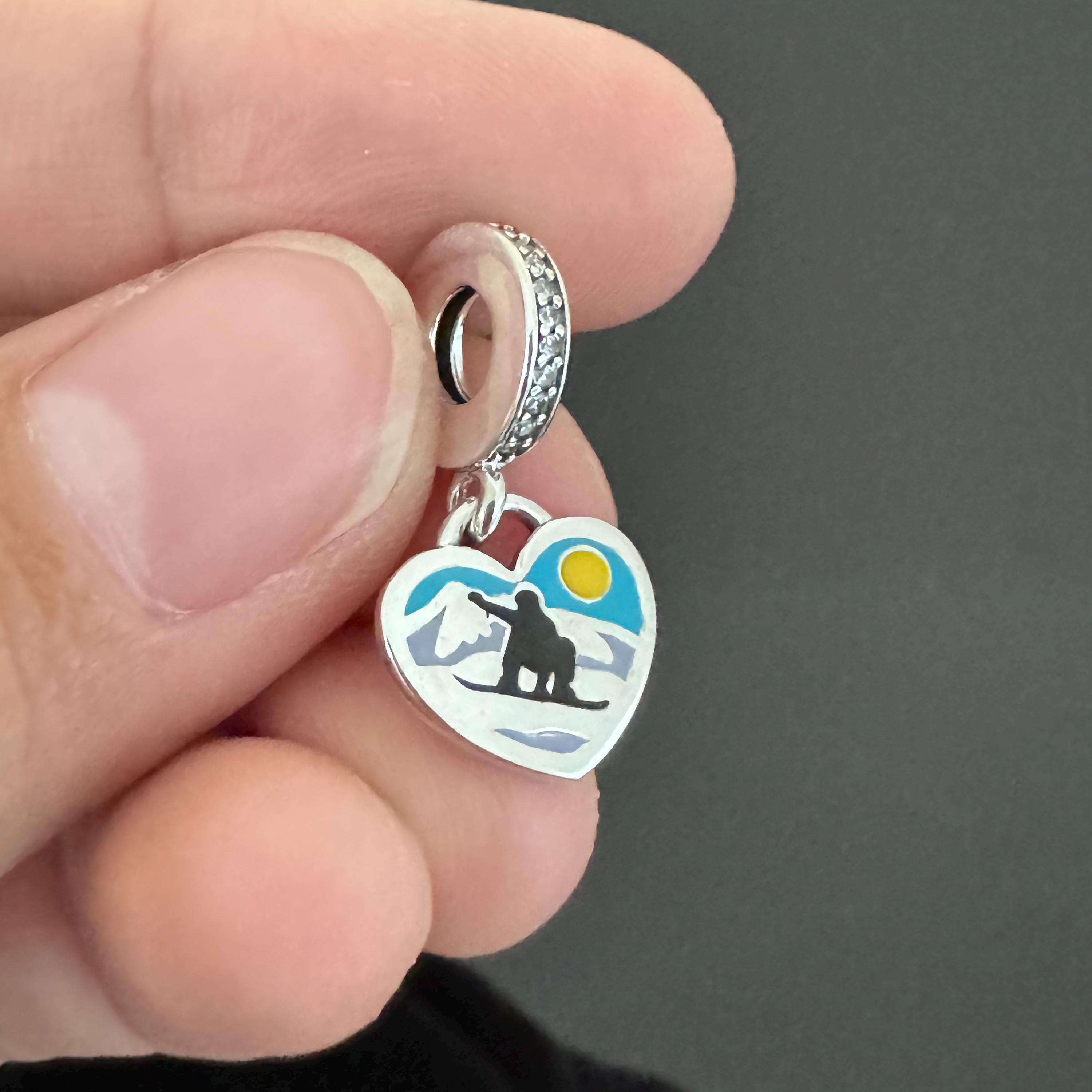 New Authentic Pandora Ski Dangle Charm | Charm for Pandora Travel