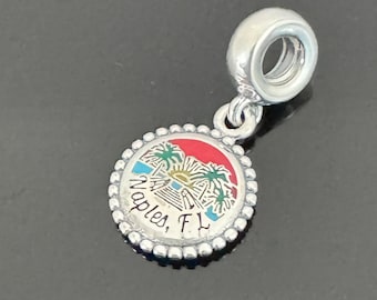 Pandora Florida Naples Beach Dangle Charm Pendant | 925 Jewelry | Women Jewelry | Charms For Bracelet | Pandora Charms | Gift for Friends
