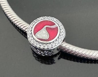Pandora KISSES Chocolate Red Bead Charm|  925 Sterling Silver Charm | Charm for Pandora Bracelet and Necklace| Gift for Her |Gift for Friend
