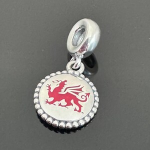 A Original Pandora Wales Flag Dangle Charm|Authentic Pandora Charm|Pandora Charm|S 925 Jewelry with Pandora Box |Charm For Pandora Bracelet