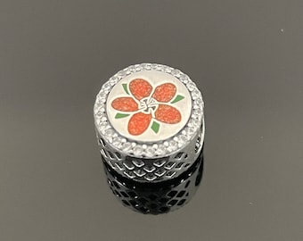 Pandora Blumen Charm Charm |925 Sterling Silber Schmuck | 925 Schmuck | Geschenk für Sie | Geschenke zum Muttertag