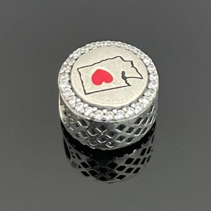 Pandora Washington Map Exclusive Charm Anhänger | Charm für Armband| Charms für Armbänder für Frauen| Geschenk für Sie | Muttertagsgeschenk