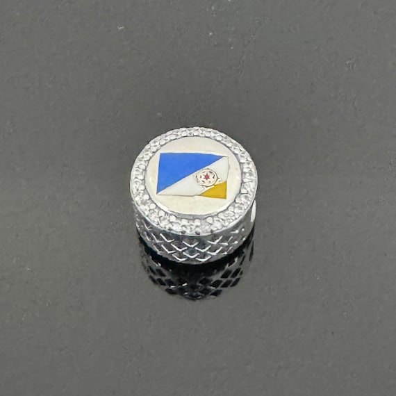 Bon4azuré Beads For Bracelets United States Flag Silver Charms For
