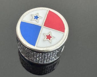 A Real Pandora Panama Flag Exclusive Bead Charm | With Free Gift Box | Pendant for Pandora Bracelet