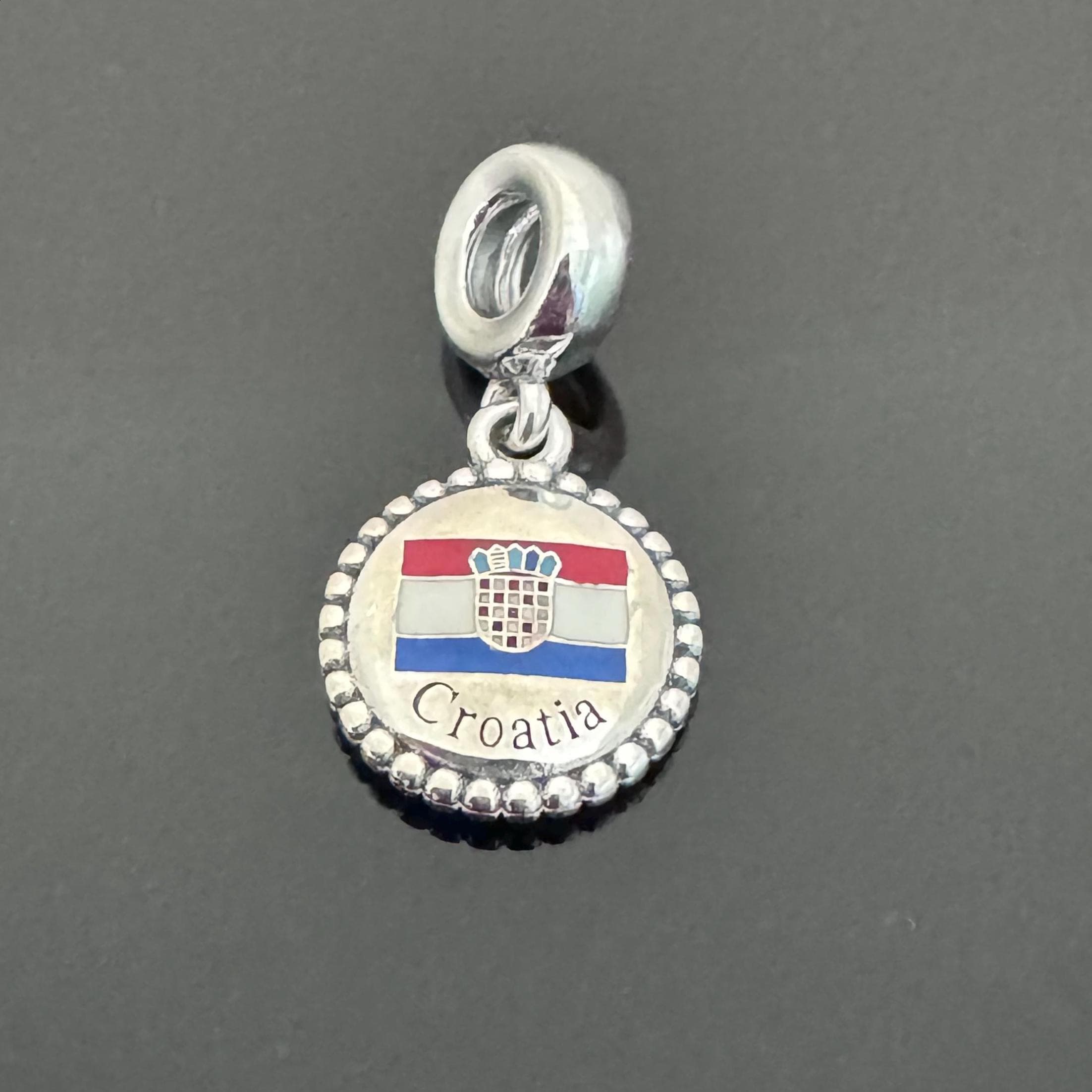 Pandora Croatia Flag Dangle Charm |authentic Pandora Charm |women