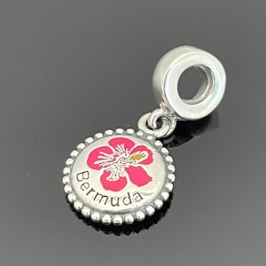 Pandora Bermuda Exclusive Flower Dangle Charm | 925 Jewelry | Women Jewelry | Charms For Bracelet | Mother&#39;s Day Gift | Gift for Her