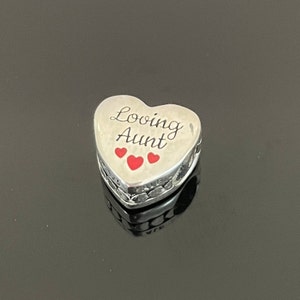 Pandora Loving Aunt Clear Charm |Authentic Pandora Charm for Bracelets |925 Women Jewelry |Gift for Grandma |Mother&#39;s Day Gift