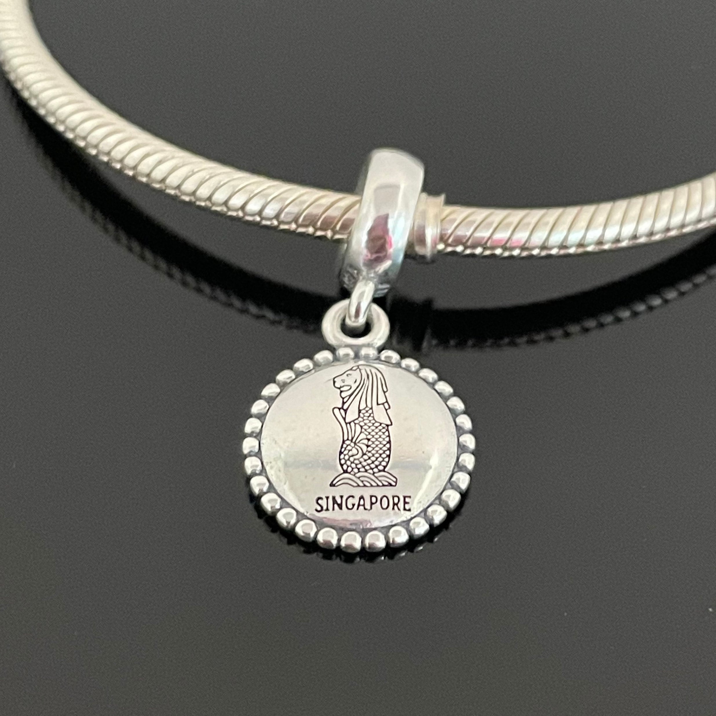 Genuine Pandora Charm | Pandora Singapore Dangle Charm Travel