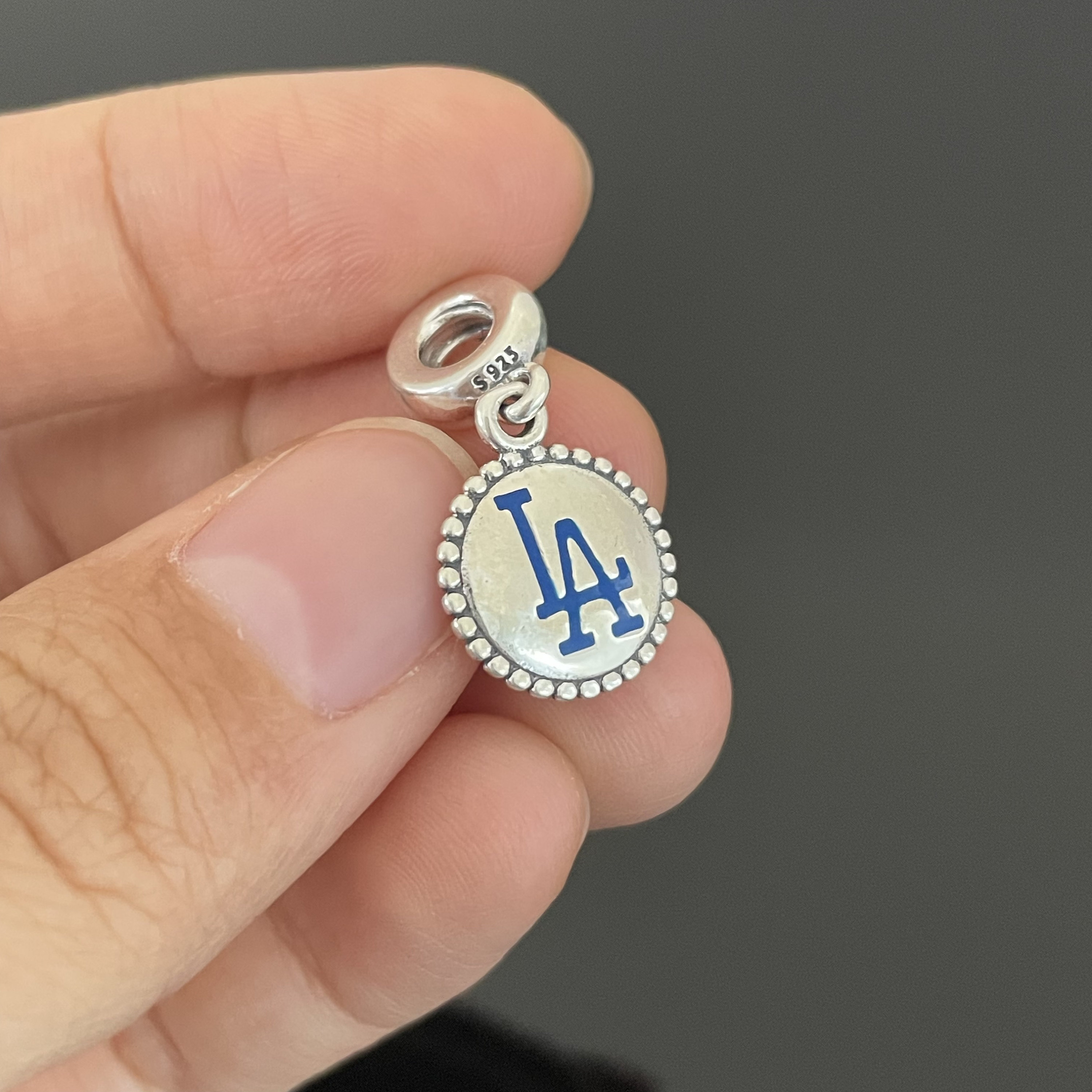 Pandora MLB LA ロサンゼルス限定ダングルチャーム | 実物 Pandora