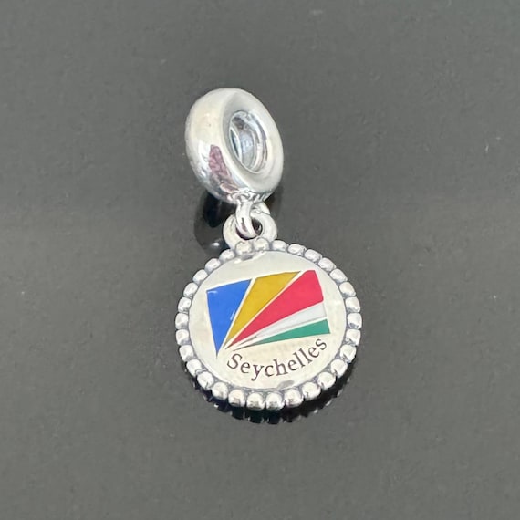 Original Authentic Pandora Charm |pandora Seychelles Flag Dangle