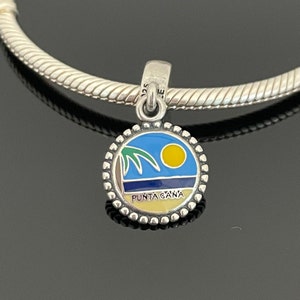 Genuine Pandora Charm | Pandora Punta Cana Dominican Republic Charm | Charm for Pandora Bracelet | Valentine&#39;s Day Gifts