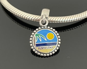 Genuine Pandora Charm | Pandora Punta Cana Dominican Republic Charm | Charm for Pandora Bracelet | Valentine&#39;s Day Gifts