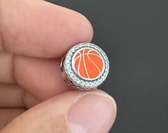 Mother's Day Gift |Pandora Basketball Bead Charm|Real Pandora 925 Sterling Silver Charm| Charm for Pandora Travel Bracelet|Gift for Her