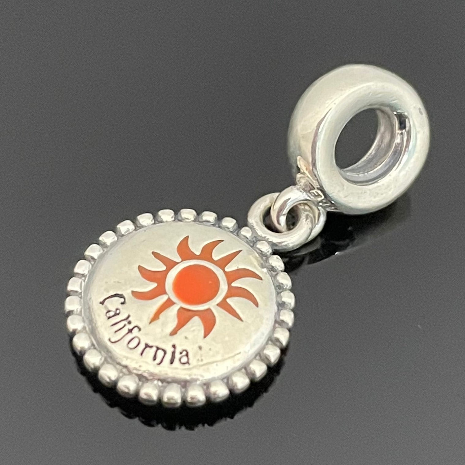 Pandora California Poppy Eschscholzia Exclusive Dangle Charm