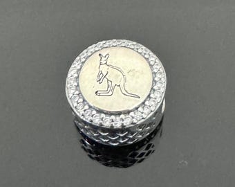 Pandora Australia Bead Charm|Real Pandora 925 Sterling Silver Charm | Charm for Pandora Travel Bracelet | Gift for Her |Gift for Friend