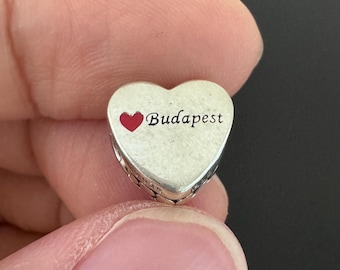 Original Pandora I love Budapest Exclusive Heart Charm