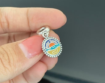 Outer Banks Exklusiver Baumeln-Charm-North Carolina-Strandreise-Ferienanhänger |925 Schmuck | Damen Schmuck | Anhänger für Armband