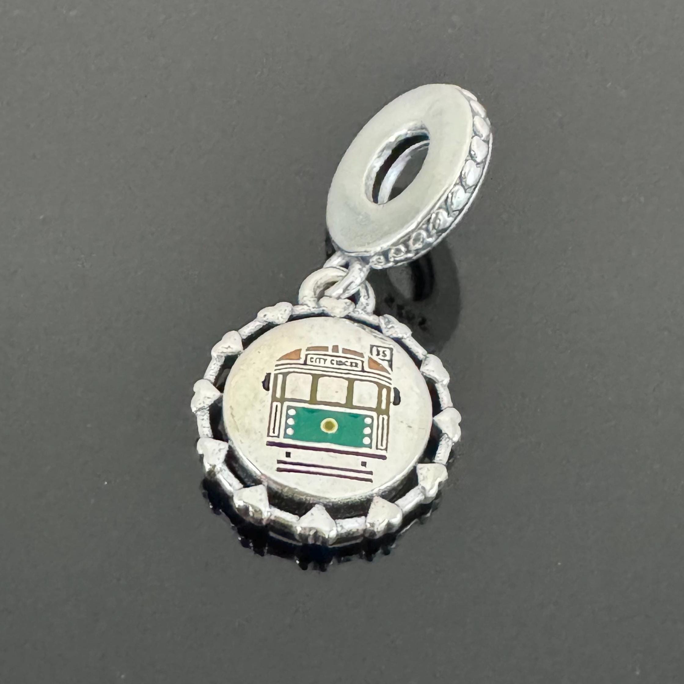 Real Pandora Melbourne Tram Dangle Charm | 925 Silver Travel