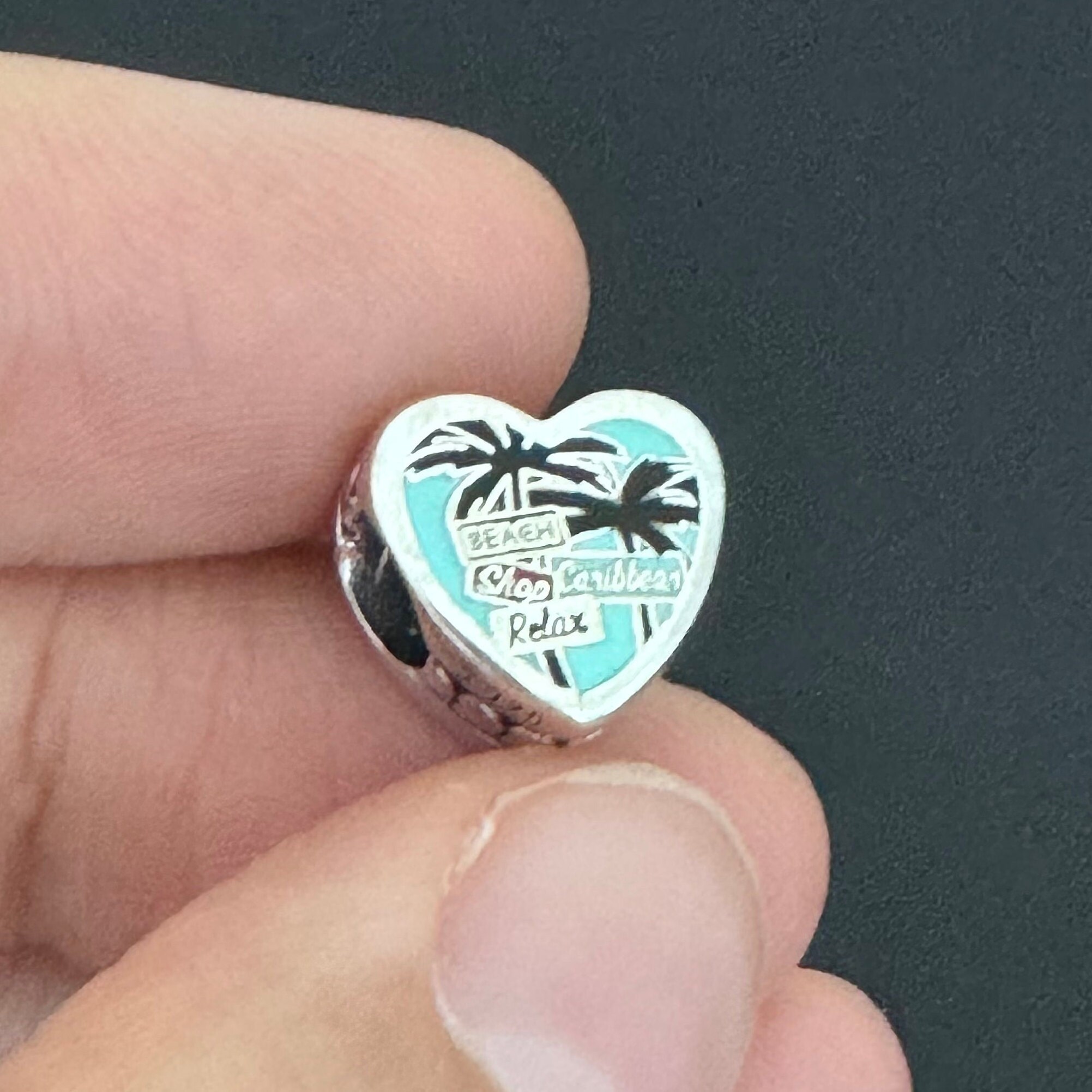 【未使用】Pandora Beach Heart Charm※現地購入/元$95 Pandora Beach Heart Charm Travel Charm | Charm for Bracelet and