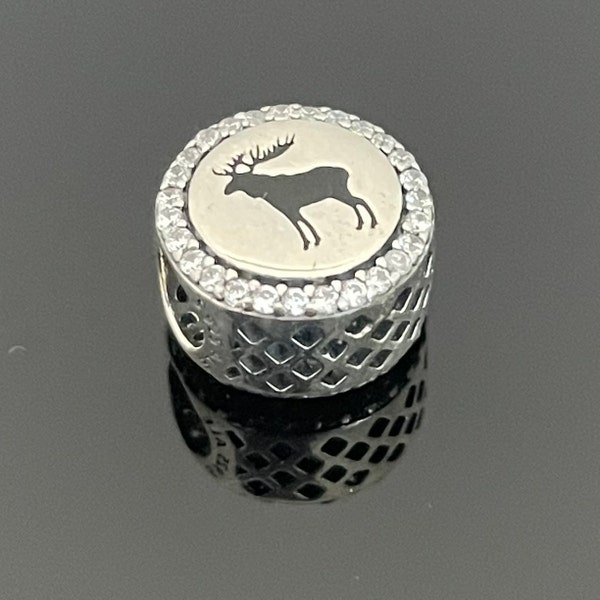 Pandora Banff Elch Exclusive Charm | 925 Silber Schmuck | Anhänger für Armband | Anhänger für Halskette | Geschenk für Sie | Muttertag