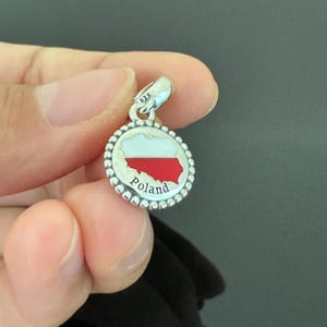 Charm pendentif exclusif carte de la Pologne de Pandora | Bijoux 925 | Bijoux pour femme | Breloque de voyage pour bracelet Pandora | Breloques Pandora | Cadeau d'Halloween