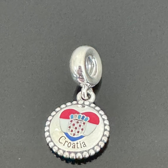 Pandora CROATIA Map Dangle Charm |authentic Pandora Charm| Pandora