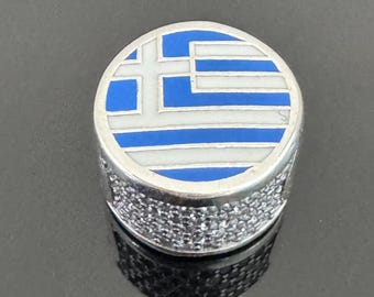 Authentic Pandora Greece Greek Flag Charm | Limited Edition Bead