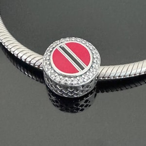 Pandora Trinidad and Tobago Bead Charm|  925 Sterling Silver Charm | Charm for Pandora Bracelet and Necklace| Gift for Her |Travel Charm