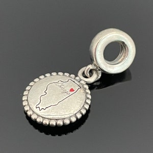 Charm Pandora Carte de Chicago | 925 Bijoux | Bijoux Femme | Breloques pour bracelet | Cadeau pour elle