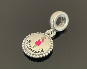 Gift For Friends | Pandora Bridésmaid Exclusive Charm |925 Jewelry | Women Jewelry | Charms For Bracelet |  Gift for Her