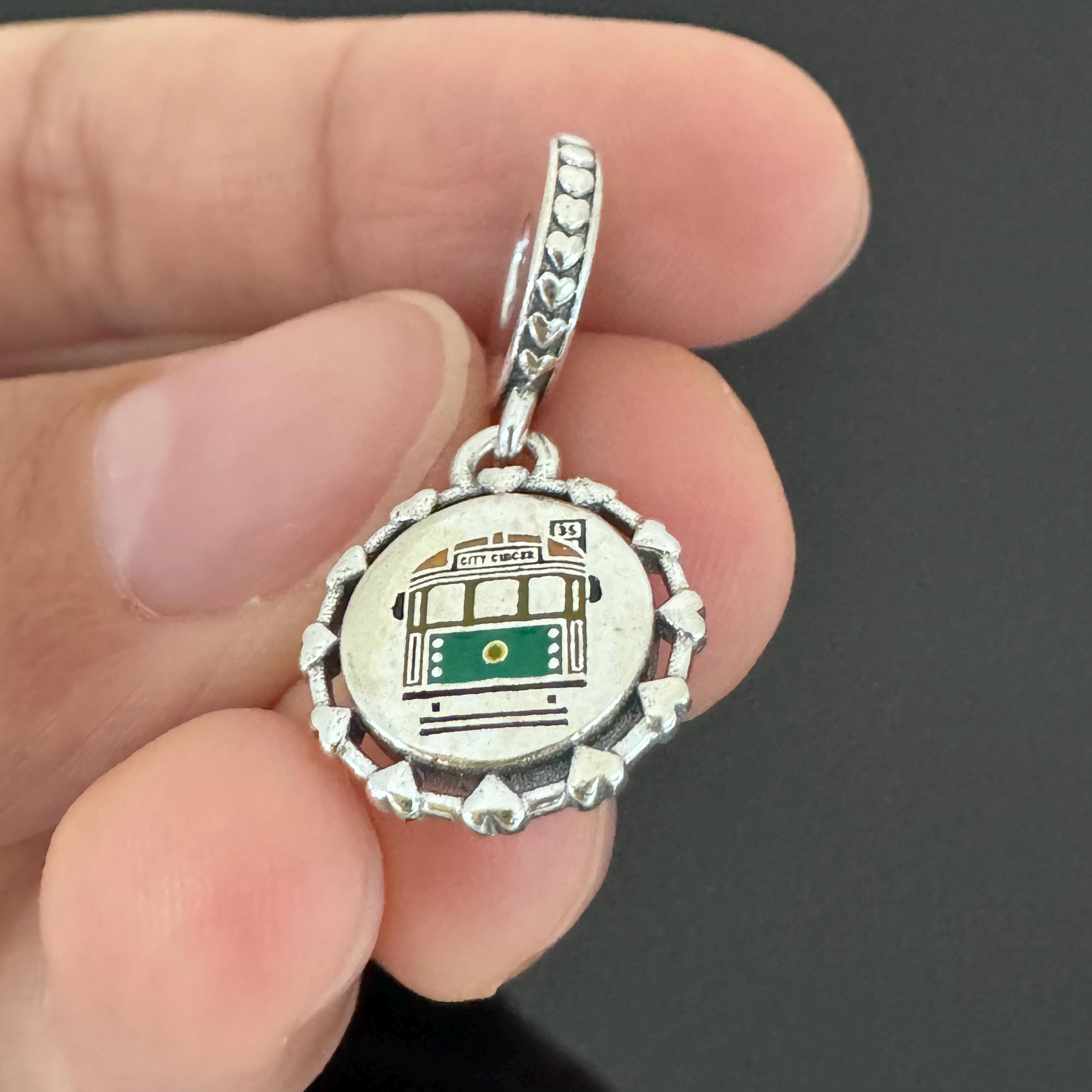 Real Pandora Melbourne Tram Dangle Charm | 925 Silver Travel