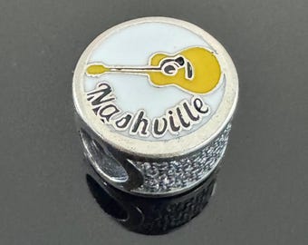 A Real Pandora Nashville Tennessee Bead Charm | With Free Gift Box | Pendant for Pandora Bracelet