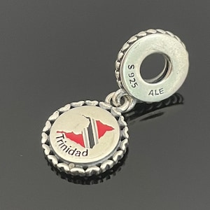 Pandora Trinidad Tobago Flag Exclusive Charm | 925 Jewelry | Charms For Bracelet | Pandora Charms | Mother&#39;s Day Gift