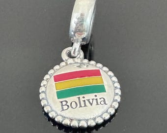 Original Bolivia Pandora Charm |Authentic Pandora Dangle Charm| Pandora Charm for Travel Bracelet| Perfect charm for Pandora travel bracelet