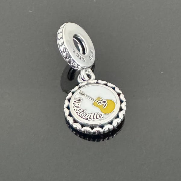 New Authentic Pandora Tennessee Nashville Dangle Charm | Charm for Pandora Travel Bracelet | 925 Silver Jewelry |  Mother's Day Gifts