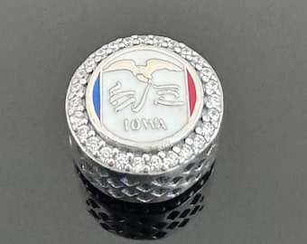 Pandora IOWA Exclusive Bead Charm - Travel Bracelet Gift