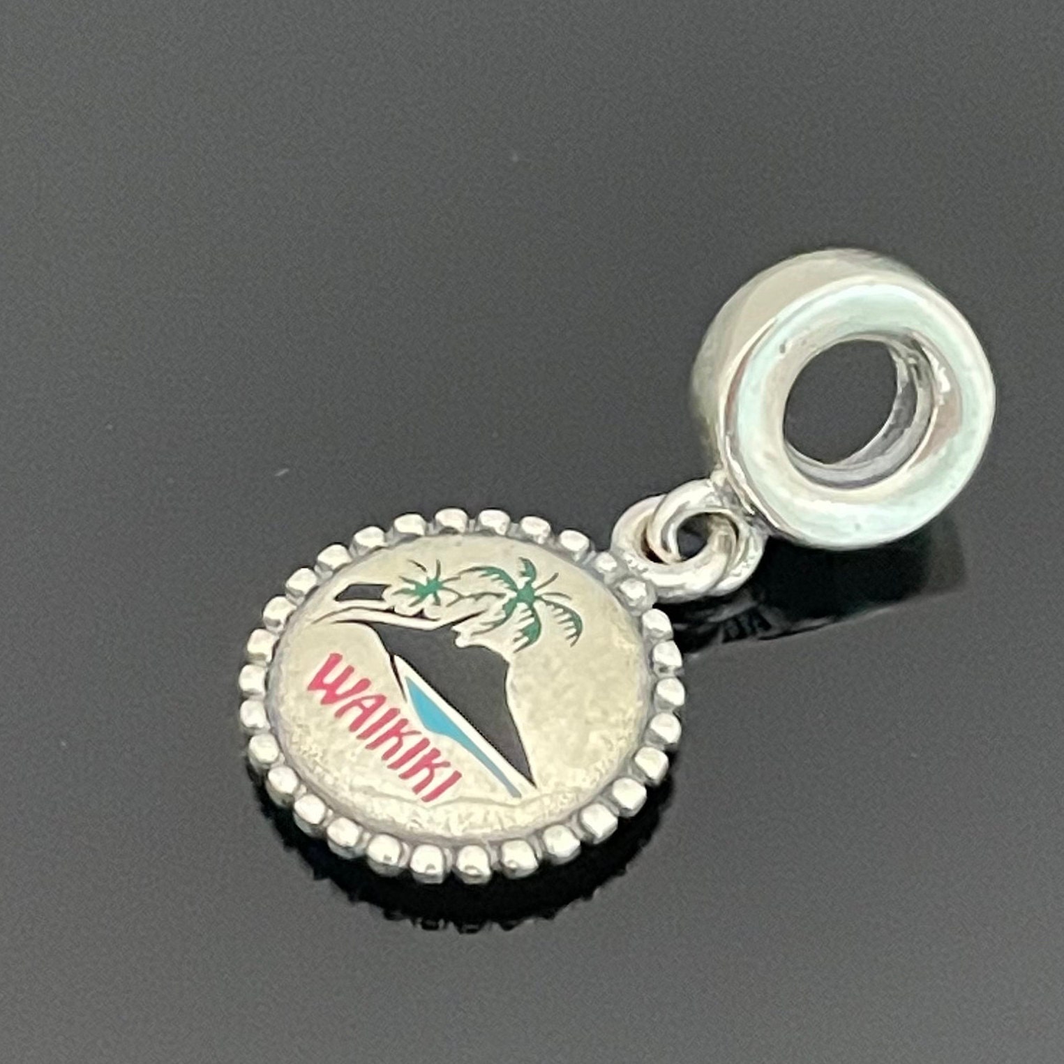 Pandora Waikiki Beach Travel Exclusive Dangle Charm |925 Jewelry
