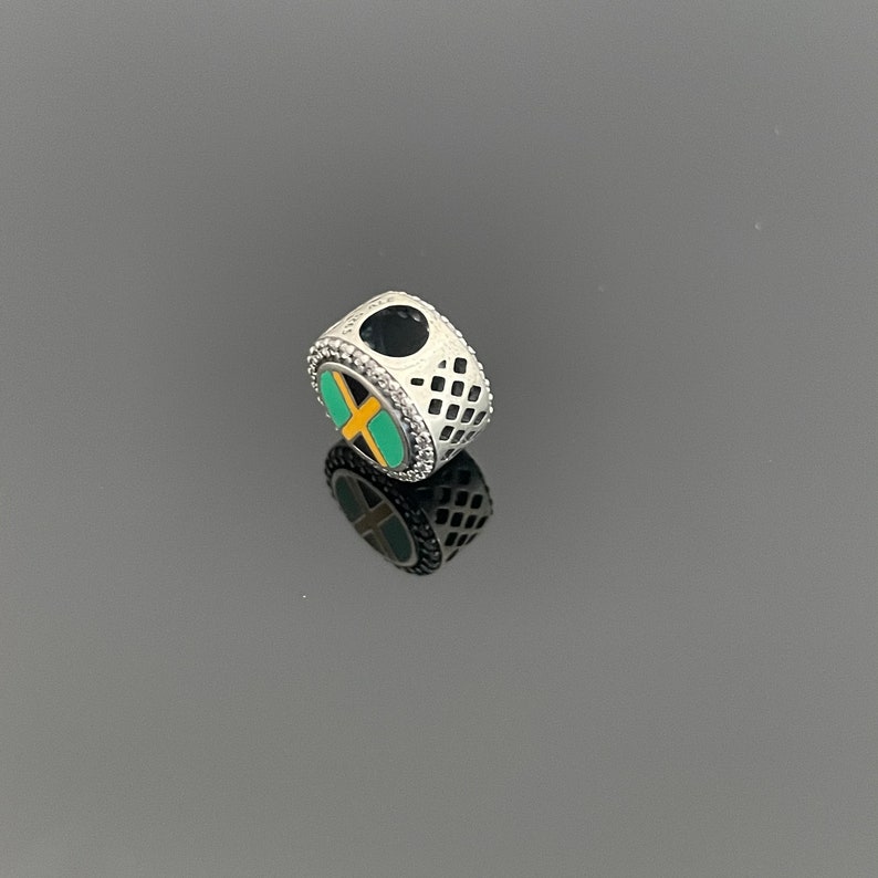 Pandora Jamaica Flag Charm Exclusive Charm |Sterling Silver Jewelry |Dangle Charm for Bracelet and Necklace | Gift for Her image 4
