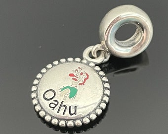 Fascino Pandora Oahu Hawall / Fascino personalizzato per braccialetto Pandora / Gioielli da donna / Gioielli in argento 925 / Regalo per lei / Regali per la festa della mamma